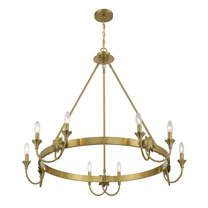 Savoy House Sullivan 10-Light Chandelier, Warm Brass