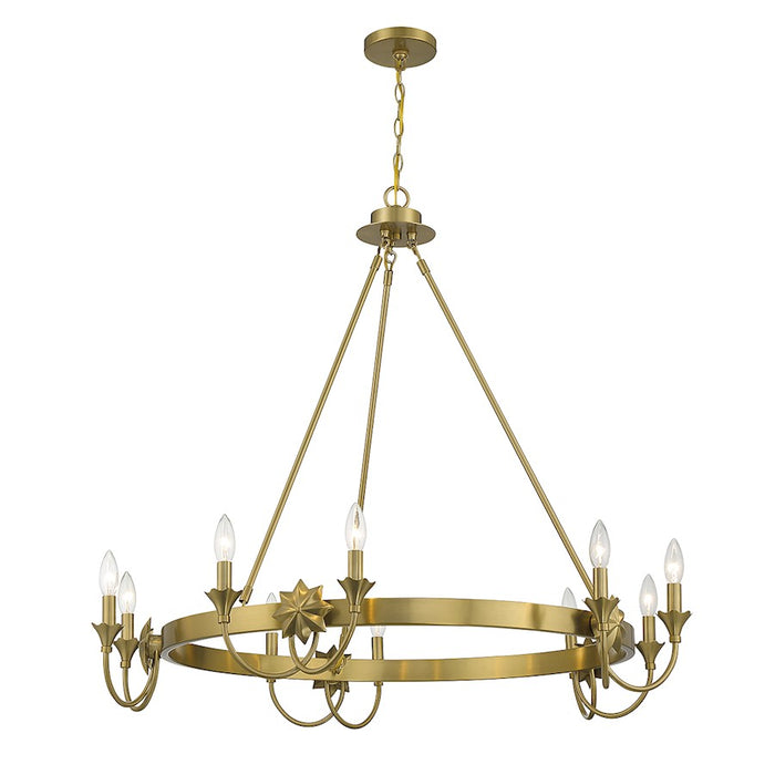 Savoy House Sullivan 10-Light Chandelier, Warm Brass