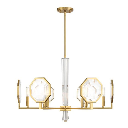Savoy House Leighton 6-Light Chandelier, Warm Brass