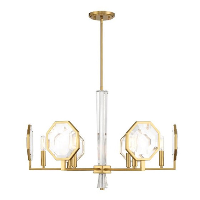 Savoy House Leighton 6-Light Chandelier, Warm Brass