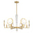 Savoy House Leighton 6-Light Chandelier, Warm Brass