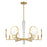 Savoy House Leighton 6-Light Chandelier, Warm Brass