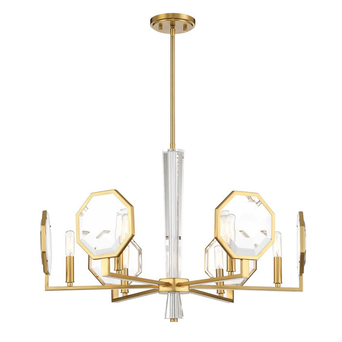 Savoy House Leighton 6-Light Chandelier, Warm Brass