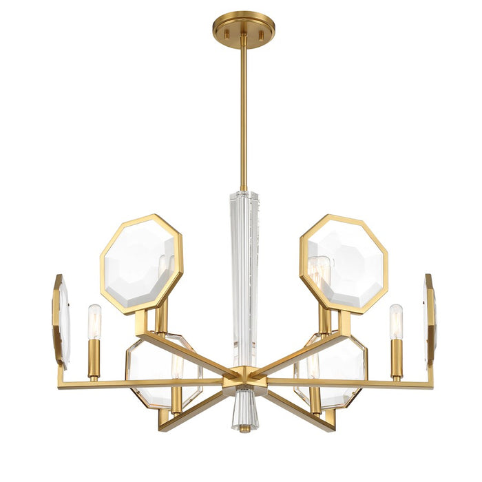 Savoy House Leighton 6-Light Chandelier, Warm Brass