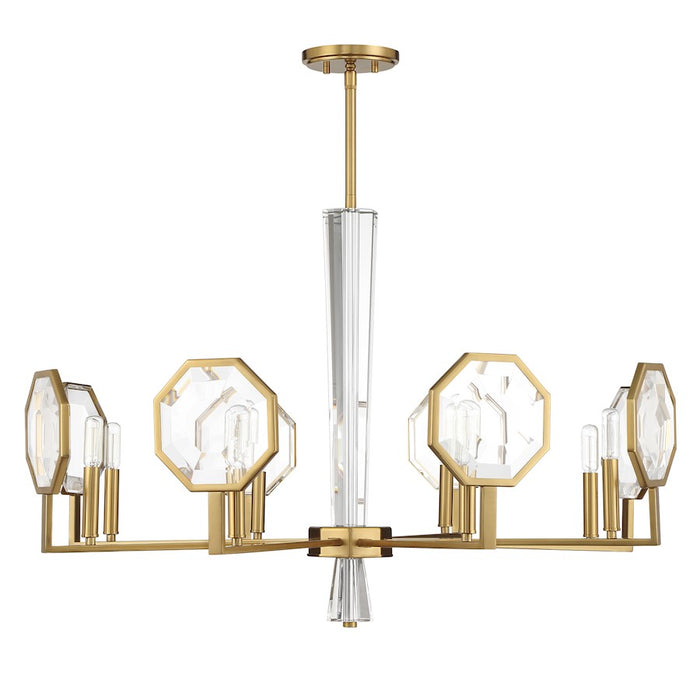 Savoy House Leighton 8-Light Chandelier, Warm Brass