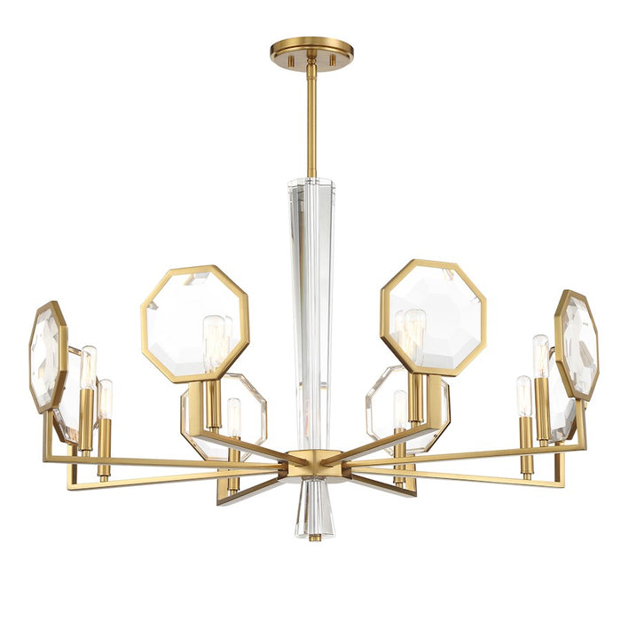 Savoy House Leighton 8-Light Chandelier, Warm Brass