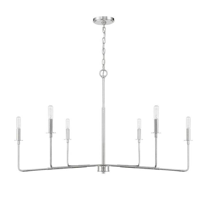 Savoy House Salerno 6-Light Chandelier, Polished Nickel