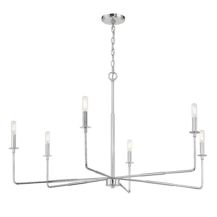 Savoy House Salerno 6-Light Chandelier, Polished Nickel