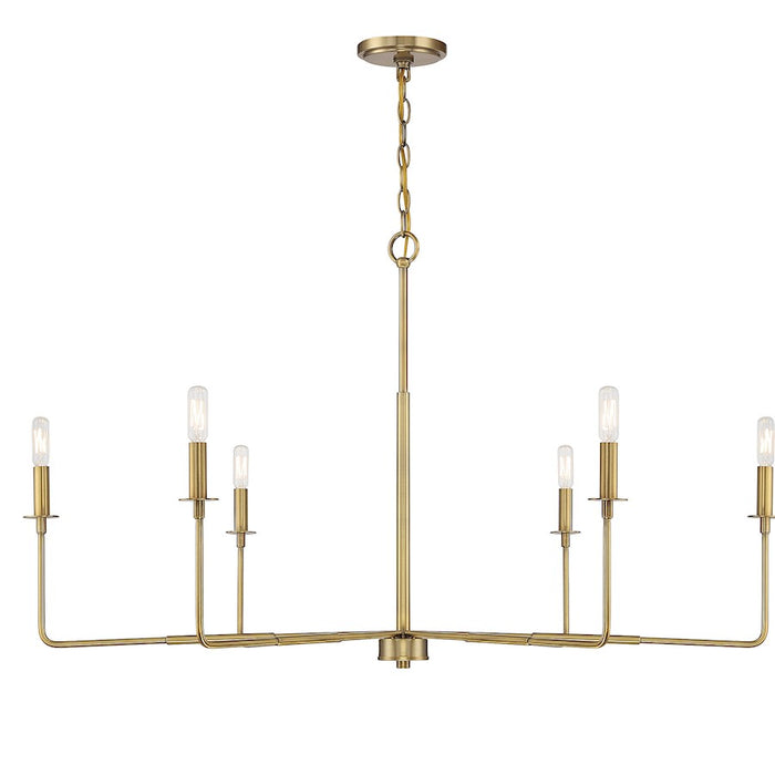 Savoy House Salerno 6-Light Chandelier, Warm Brass - 1-2221-6-322