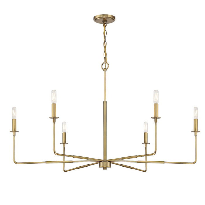 Savoy House Salerno 6-Light Chandelier, Warm Brass