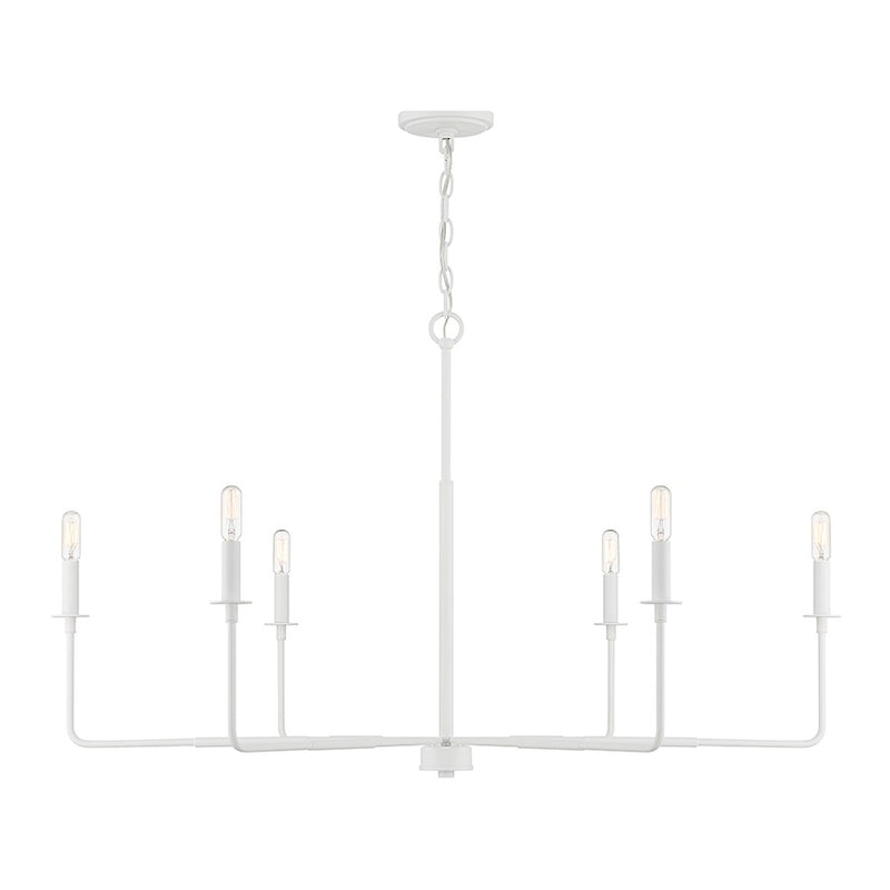 Savoy House Salerno 6-Light Chandelier, White Bisque - 1-2221-6-83