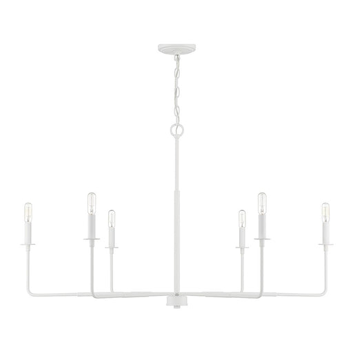 Savoy House Salerno 6-Light Chandelier, White Bisque