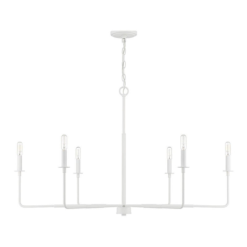 Savoy House Salerno 6-Light Chandelier, White Bisque