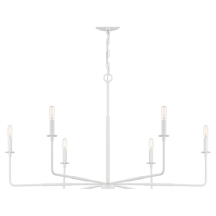 Savoy House Salerno 6-Light Chandelier, White Bisque