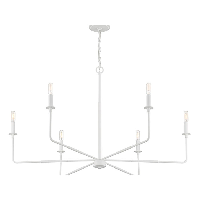 Savoy House Salerno 6-Light Chandelier, White Bisque