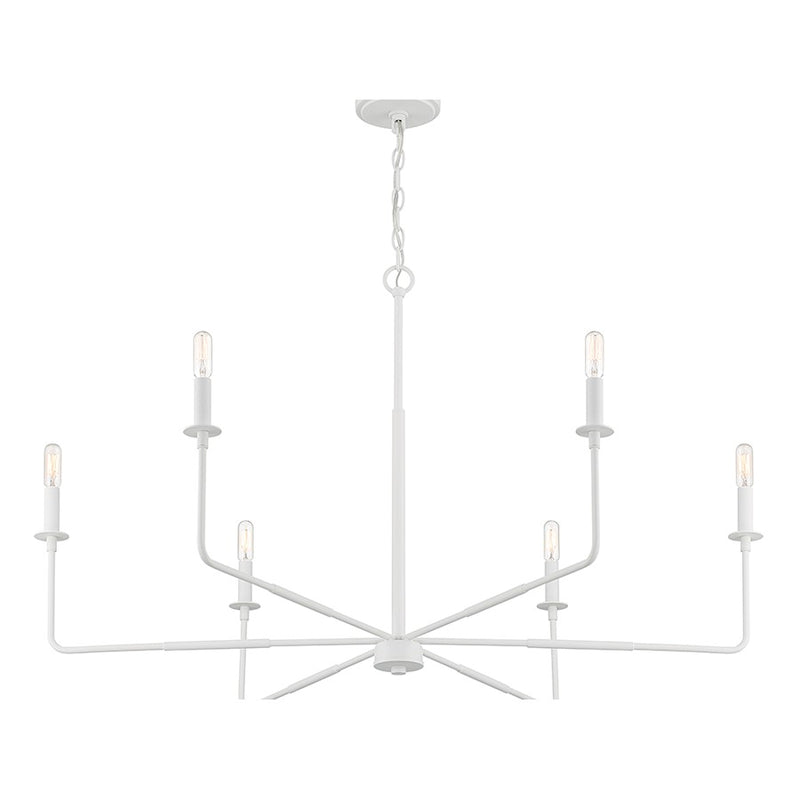 Savoy House Salerno 6-Light Chandelier, White Bisque