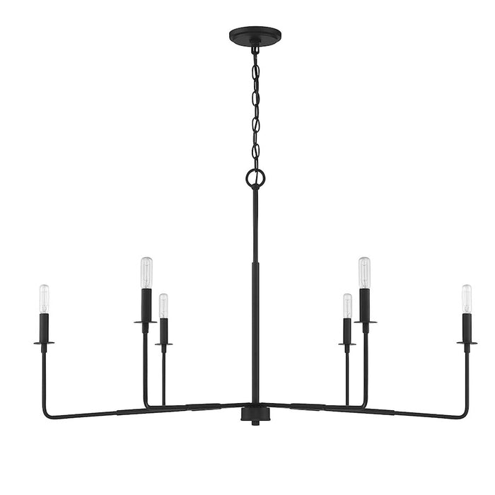 Savoy House Salerno 6-Light Chandelier, Matte Black