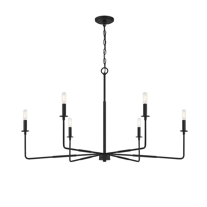 Savoy House Salerno 6-Light Chandelier, Matte Black