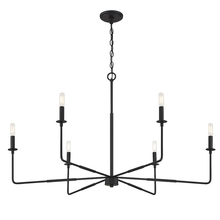 Savoy House Salerno 6-Light Chandelier, Matte Black