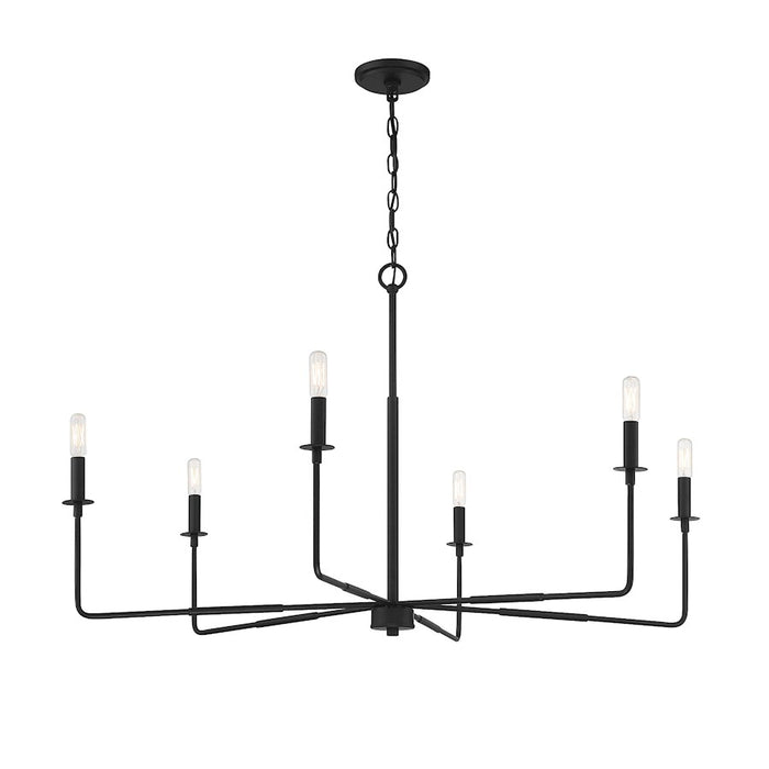 Savoy House Salerno 6-Light Chandelier, Matte Black