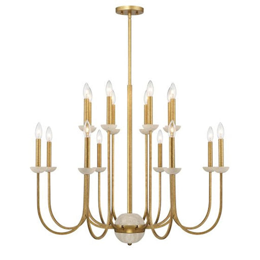 Savoy House Oakhurst 16-Light Chandelier, Antique Gold