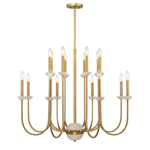 Savoy House Oakhurst 16-Light Chandelier, Antique Gold - 1-2296-16-262