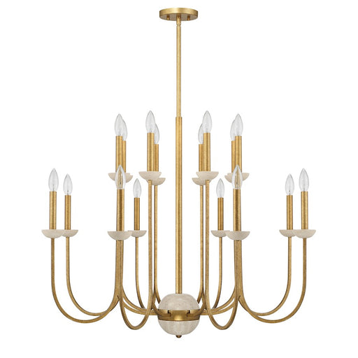 Savoy House Oakhurst 16-Light Chandelier, Antique Gold