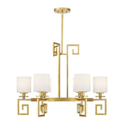 Savoy House Quatrain 6-Light Chandelier, True Gold - 1-2304-6-260