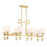 Savoy House Quatrain 8-Light Linear Chandelier, True Gold - 1-2305-8-260