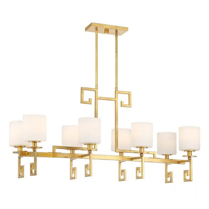 Savoy House Quatrain 8-Light Linear Chandelier, True Gold - 1-2305-8-260