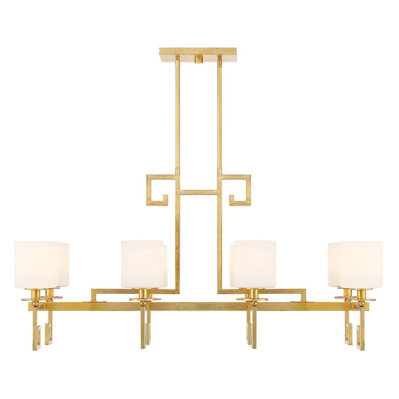 Savoy House Quatrain 8-Light Linear Chandelier, True Gold