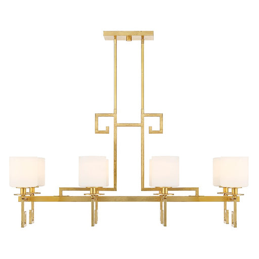 Savoy House Quatrain 8-Light Linear Chandelier, True Gold