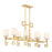 Savoy House Quatrain 8-Light Linear Chandelier, True Gold