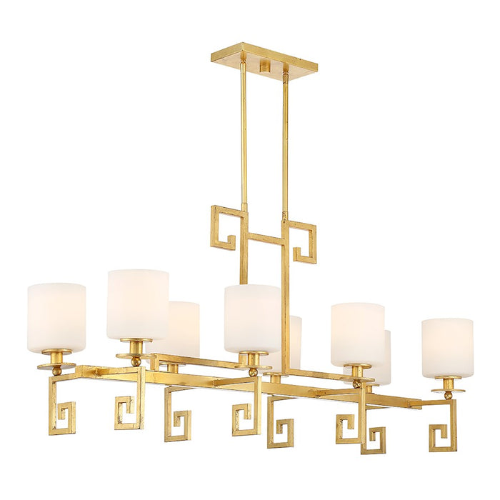 Savoy House Quatrain 8-Light Linear Chandelier, True Gold