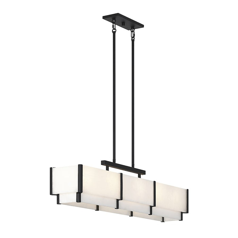 Savoy House Orleans 5-Light Linear Chandelier, Black Cashmere