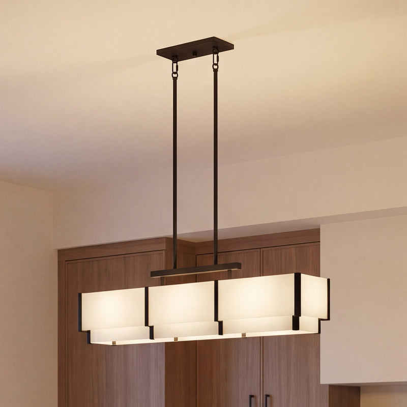 Savoy House Orleans 5-Light Linear Chandelier, Black Cashmere