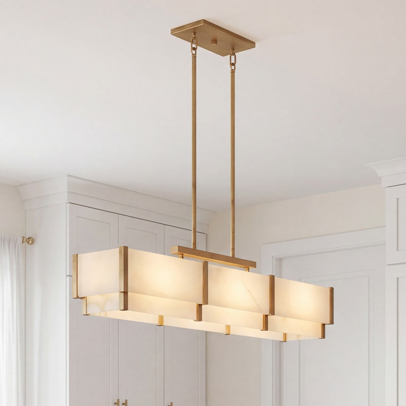 Savoy House Orleans 5-Light Linear Chandelier, Distressed Gold