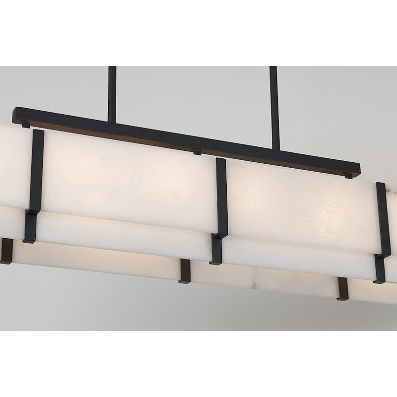 Savoy House Orleans 8-Light Linear Chandelier, Black Cashmere