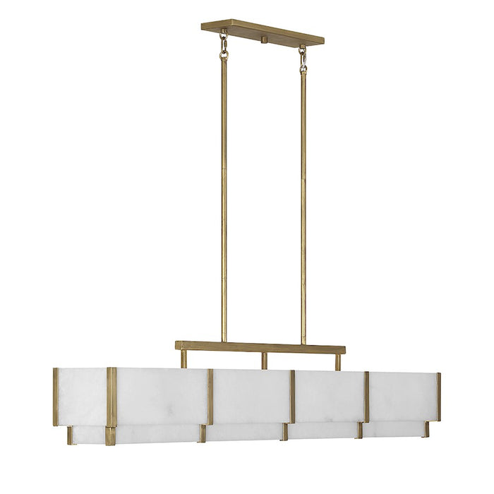 Savoy House Orleans 8-Light Linear Chandelier, Distressed Gold