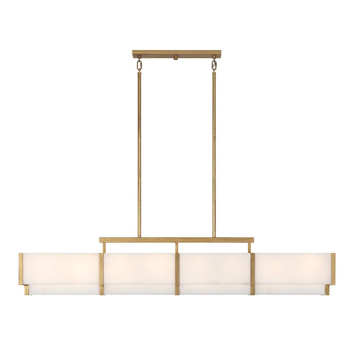 Savoy House Orleans 8-Light Linear Chandelier, Distressed Gold