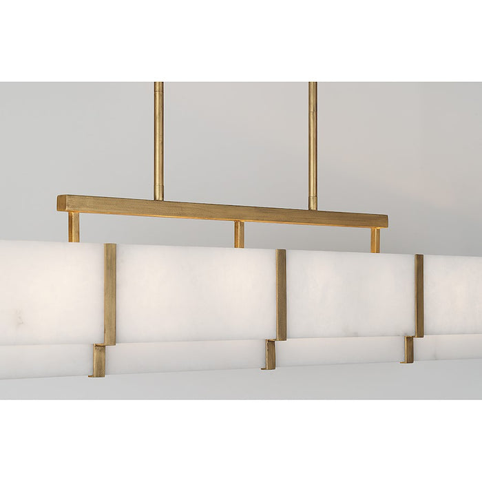 Savoy House Orleans 8-Light Linear Chandelier, Distressed Gold