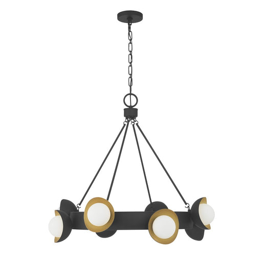 Savoy House Pierson 8Lt Chandelier, Black Cashmere/True Gold
