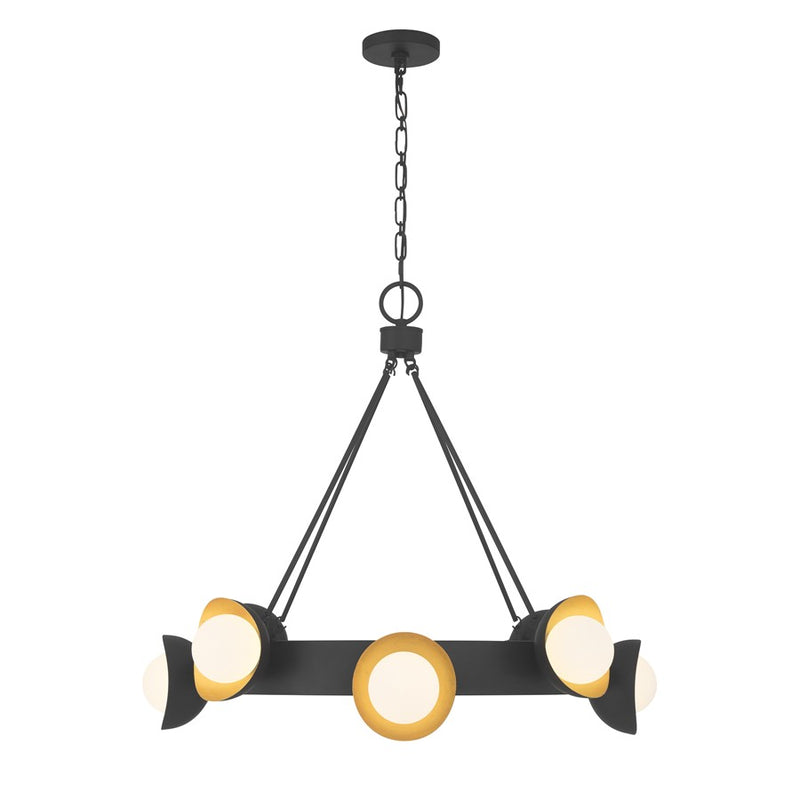 Savoy House Pierson 8Lt Chandelier, Black Cashmere/True Gold