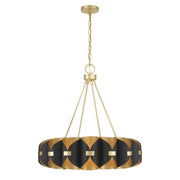 Savoy House Pelham 16Lt Chandelier, Black Cashmere/True Gold - 1-2414-16-343