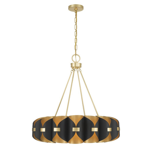 Savoy House Pelham 16Lt Chandelier, Black Cashmere/True Gold - 1-2414-16-343