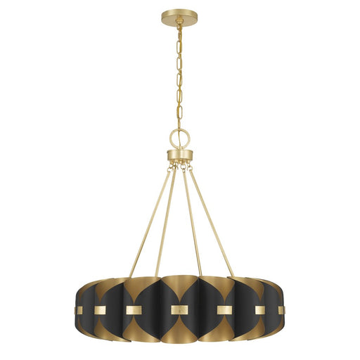 Savoy House Pelham 16Lt Chandelier, Black Cashmere/True Gold