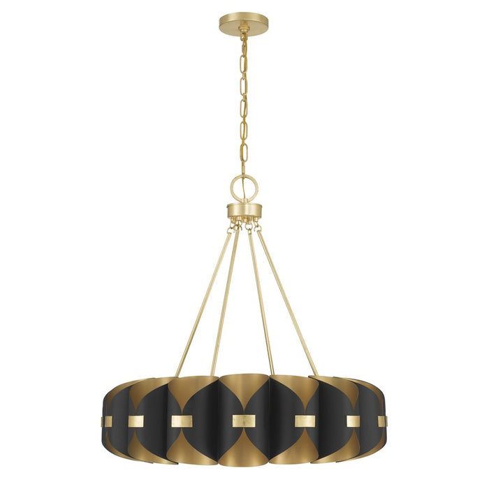 Savoy House Pelham 16Lt Chandelier, Black Cashmere/True Gold