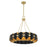 Savoy House Pelham 16Lt Chandelier, Black Cashmere/True Gold