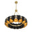 Savoy House Pelham 16Lt Chandelier, Black Cashmere/True Gold