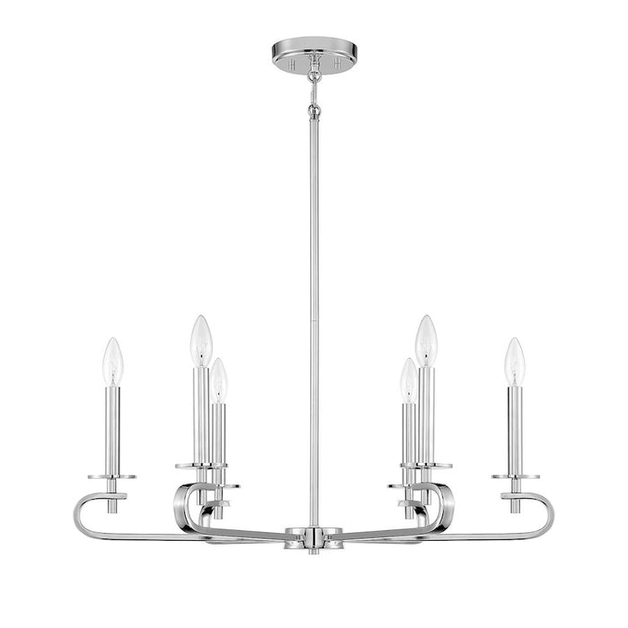 Savoy House Torino 6-Light Chandelier, Polished Nickel